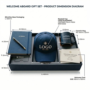 Premium Custom Employee Welcome Kit Corporate Swag Box Onboarding <strong>Gift</strong> Set With Notebook Mug Cap And Pen Custom Logo - Product Image 3