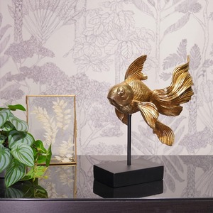 Décoration de table de poisson d'or de luxe Accent pièce maîtresse décorative élégante pour l'intérieur de la maison bureau événement cadeau affichage Sculpture - Product Image 3