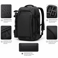 Sac à dos professionnel grande capacité pour appareil photo avec support trépied pour appareil photo reflex numérique et hybride, sac de voyage pour photographie