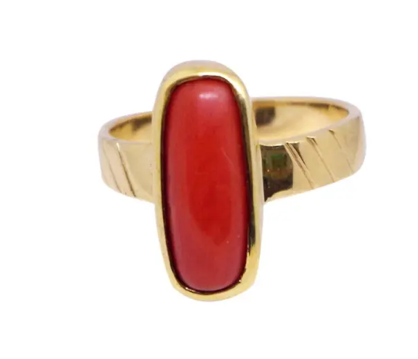 Anel de coral vermelho natural em massa para unissex, anel triangular ajustável para fazer joias, melhor qualidade