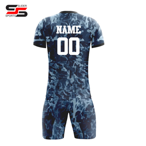 Venta al por mayor de diseño personalizado transpirable sublimación fútbol Jersey Kits equipo de fútbol desgaste hombres uniforme de fútbol - Product Image 4