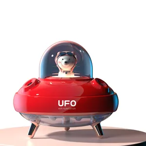 400ml 2000mah 건전지 아이를 위한 2 방향 가습기 유포자 UFO 디자인 초음파 유포자