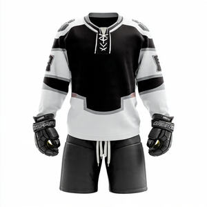 Nouveauté, uniforme de hockey sur glace de haute qualité 100% polyester, couleur et logo personnalisés, service OEM, dernier design, ensemble de hockey - Product Image 2