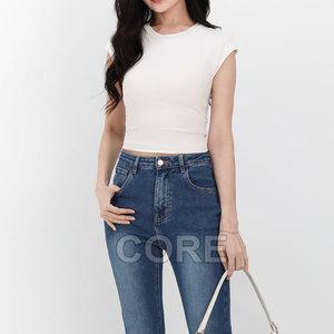 La mejor calidad Low Moq Precio barato Pantalones vaqueros Acampanados para mujer de nuevo diseño - Product Image 3