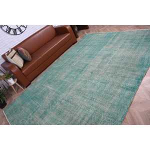 พรมวินเทจขนาด 6.9x10.3 ฟุต พรมตุรกีขนาดใหญ่ พรมลายจุดสีน้ำเงิน - Product Image 5