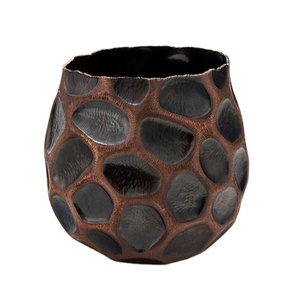 Fioriera rotonda testurizzata con finitura unica elegante a doppia tonalità decorazione per la casa di alta qualità fioriera in <span class=keywords><strong>vaso</strong></span> di <span class=keywords><strong>fiori</strong></span> fioriera - Product Image 1