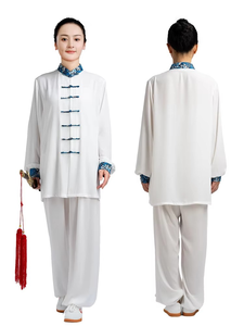 ชุดกิโมโนคุงฟูของ Jiu Jitsu ชุดกังฟูชุดกังฟูศิลปะการต่อสู้เสื้อผ้าไทชิระบายอากาศผ้าฝ้าย100% แบบดั้งเดิมของจีน - Product Image 3