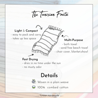Serviettes Fouta turques traditionnelles d'été colorées et confortables, jetées, tricotées, brodées, écologiques, fabriquées en lyocell/coton, pour le voyage