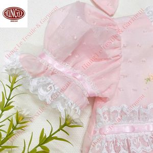 Mameluco bordado a mano floral de algodón de fabricante de Vietnam para niñas-sin babero y sin zapatos - Product Image 2
