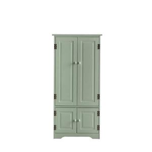 Armoire de rangement classique à deux niveaux avec portes supérieures et inférieures, idéale pour la cuisine, la salle de bain ou le salon - Product Image 1