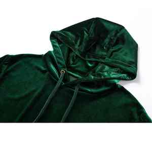 Haut de survêtement imprimé en coton pour homme, grande taille, hiver, à capuche, uni, tendance, élégant, adulte, polaire épais et doux, 100% - Product Image 2