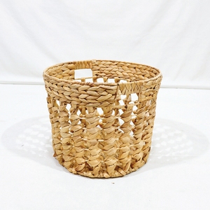 Artex Dong ชุดตะกร้าเก็บของผักตบชวาแบบเปิดโล่งพร้อมที่จับ (3ชิ้น) - Product Image 4