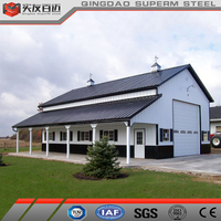 Chine Usine Préfabriqué Cadre Métallique Rustique Barndominium Agriculture Hangars Entrepôt Préfabriqué Grange Kits