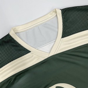 Venta caliente hombres fútbol americano Jersey cómodo transpirable tasa barata ropa deportiva medias mangas fútbol jersey para adultos - Product Image 3