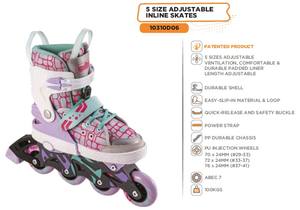 Châssis en aluminium, conception durable pour patins à roulettes en ligne réglables en taille, intérieur et extérieur - Product Image 3