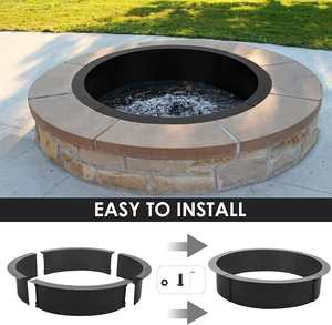 Modern Mini High-Temperature Galvanized Steel Octagonal Firepit <b>Ring</b> Outdoor Campfire <b>Burner</b> <b>Gas</b>/Petrol Wood Fuel Smokeless OEM - Product Image 4