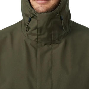 Vert-Couleur Hommes Imperméable Veste De Pluie Léger Pack-Able Imperméable À Capuche Coupe-Vent Veste De Pluie En Plein Air Randonnée Veste - Product Image 5