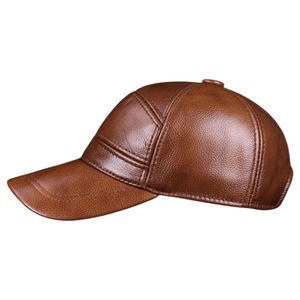 Vente en gros de casquettes en cuir pour hommes de taille personnalisée du meilleur fournisseur 2025 casquettes en cuir pour hommes de poids léger à prix abordable avec service OEM - Product Image 2