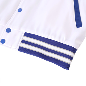 Veste bomber universitaire imperméable de qualité supérieure Phi Beta Sigma, bleu royal et blanc, streetwear grec avec logo brodé personnalisé sur le devant - Product Image 4