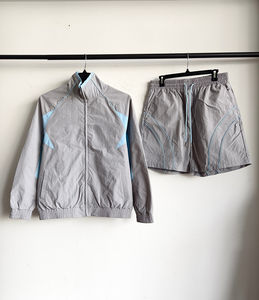 Conjunto cortavientos unisex ligero, chaqueta y pantalones impermeables y transpirables, perfecto para actividades de running al aire libre. - Product Image 1