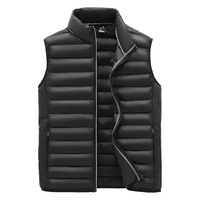 Logo personnalisé hommes gilet en duvet épais chaud extérieur sans manches veste usine OEM