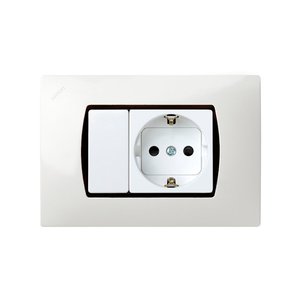 Elemento intermedio per 3 semielmenti marroni (Simon 27 27901-33) - Product Image 2