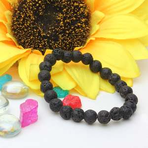 กำไลหินลาวาสีดำสำหรับทุกเพศ ยี่ห้อ Arihant Gems Jewels หินธรรมชาติรับรองคุณภาพ พร้อมคุณสมบัติทางโหราศาสตร์ กำไลคริสตัลเสริมพลัง - Product Image 6