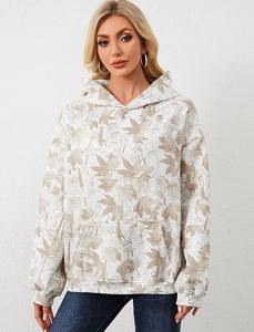 Nuevo Camo Luxury Women Hoodies Alta calidad Algodón Fleece Acid Wash Pullover Heavyweight Streetwear Boxy Fit Invierno Otoño - Product Image 2