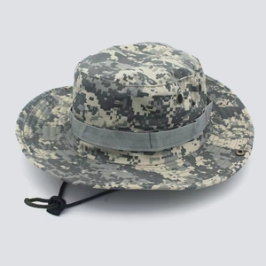 Chapeau de pêcheur imperméable avec logo personnalisé, large bord, réglable, avec cordons, protection solaire, couleur unie - Product Image 6