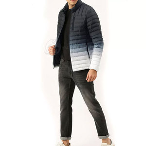 Men's XL Two-Tone Dyed Eco-Friendly Puffer Jacket Custom Logo Waterproof <b>Stand</b> Collar Breathable Lightweight Winter Outdoor <b>Work</b> - Product Image 4