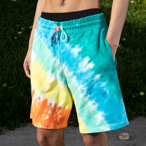 Prix abordable 100% coton fabriqué en usine Fabriqué en usine Respirant Séchage rapide Gym & Street Wear Tie Dye Shorts pour hommes - Product Image 1