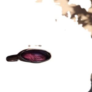 Plata de ley 92,5 con amatista Natural pulida en oro, anillo de dedo de piedras preciosas de forma ovalada suave, piedra natal de febrero - Product Image 1