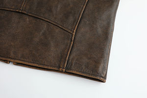 Veste en cuir pour homme de qualité supérieure au meilleur prix, coupe-vent d'hiver avec col montant, logo personnalisé, design durable et respirant - Product Image 5