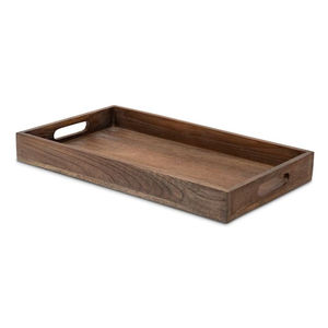 Bandeja de Madera Blanqueada de Diseño Clásico para Servir el Desayuno con Asas Recortadas, Bandeja Decorativa Rectangular de Madera para Mesa de Centro - Product Image 5