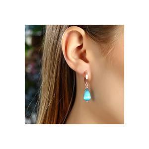 Azuris 925 Sterling Silver <b>Cat</b> Eye Drop <b>Earrings</b>-Turkey Origin - Product Image 1