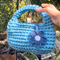 Sac fourre-tout tendance en rotin tressé à la main pour femme, motif uni, ouvert, en laine crochetée, idéal pour l'été, fabriqué au Vietnam