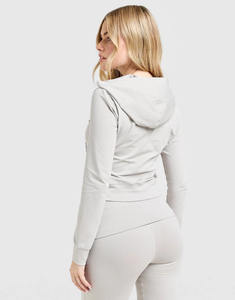 Vêtements de sport pour femmes les plus vendus coupe régulière sweat à capuche court à fermeture éclair intégrale sweat à capuche respirant anti-rides pour femmes sweat à capuche Streetwear de gymnastique - Product Image 2