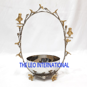 ชามชุบเงินทรงกลมทำจากโลหะสแตนเลสชามสำหรับตกแต่งบ้านที่ทันสมัยดูหรูหราขายดี - Product Image 4