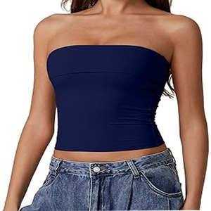 Camiseta sin mangas de alta calidad para mujer, 100% de algodón y poliéster, camiseta sin mangas de algodón para ropa de gimnasio para mujer - Product Image 3