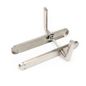 Poignée de porte intérieure Emuca Sydney en nickel satiné, aluminium et zamac, plaque de 43x250 mm, modèle 9170651, Espagne - Product Image 4