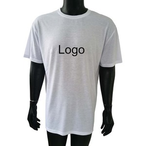 Fabricant de vêtements en gros décontracté blanc été entraînement à manches courtes hommes chemises coton ample grande taille col rond T-shirts - Product Image 4