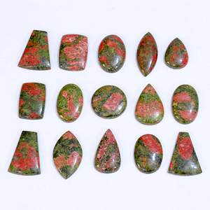 Calidad Natural Unakite Jasper Piedra preciosa suelta Cabujón Piedra preciosa suelta Venta al por mayor Lote Mezcla de formas y piedras preciosas finas Fabricación de joyas - Product Image 6