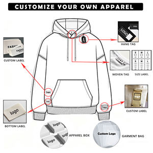 Sudadera con Cierre de Cremallera de 1/4 para Hombre, con Logotipo Bordado, de Algodón, para Sublimación, Sudadera con Cremallera Corta - Product Image 4