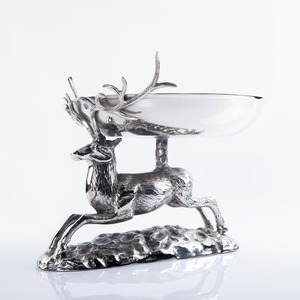 Stylish Silver Reindeer Table <b>Accessory</b> with Storage Space for Small Essentials Ideal for <b>Desk</b> Living Room or <b>Gifting</b> <b>Ideas</b> - Product Image 3