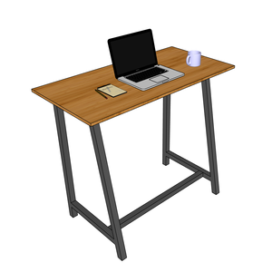 BFSTB008 StaBamboo 120x60cm Standing Computer <b>Desk</b> with Trapezoid Legs Assembly Required - Product Image 3
