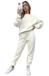 <b>Women's</b> High Quality Custom Logo Winter <b>Warm</b> Solid Color Round Neck Pullover Casual Long Sleeve <b>Women</b> Hoodies - Product Image 5