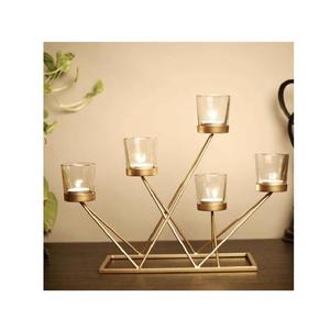 Ensemble de bougeoirs en métal d'inspiration vintage, fabriqués à la main pour une utilisation en intérieur et en extérieur, salon, table à manger, chambre à coucher, patio - Product Image 1