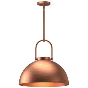 Round Black Metal Pendant <b>Light</b> Large Bowl Shade Iron Farmhouse <b>Ceiling</b> Fixture Mounted Design Handmade Pendant Lamp - Product Image 6