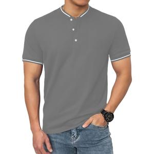 Camiseta de Polo de Golf para Hombre, Diseño Personalizado, de Alta Calidad, de Seda, Manga Corta, Tejido de Punto, Estampado Sólido, Contraste Liso - Product Image 5