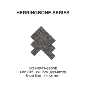 กระเบื้องโมเสคเซรามิก3D 211x211มม. กระเบื้องผนังกราไฟท์ก้างปลาขนาด48x148มม. สำหรับตกแต่งภายในภายนอกโรงแรมตกแต่งสไตล์โมเดิร์น - Product Image 2